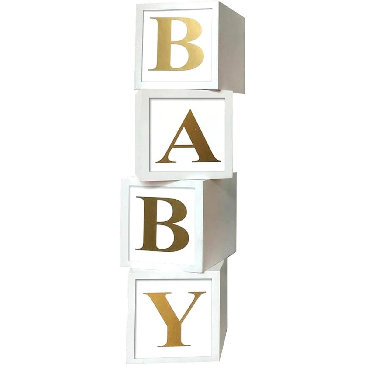 Cajas de baby shower decoraciones de fiesta 4 cajas