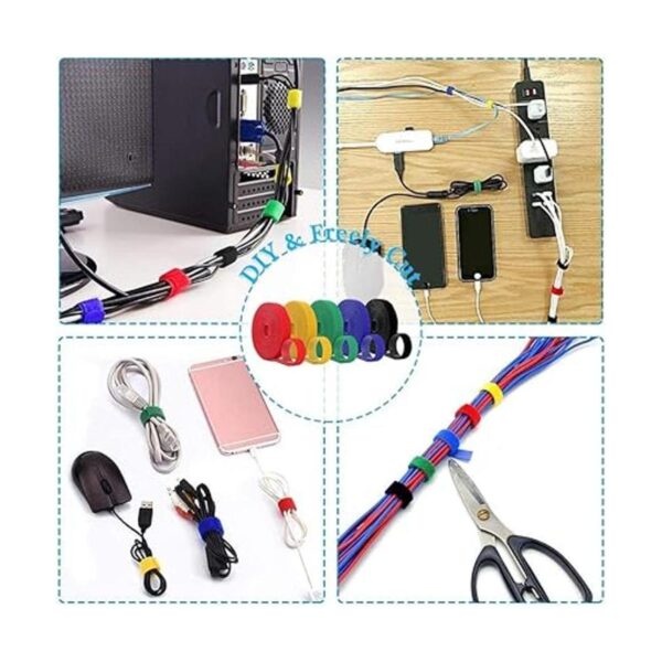 Caja organizadora de gestión de cables tapa de bambú_5