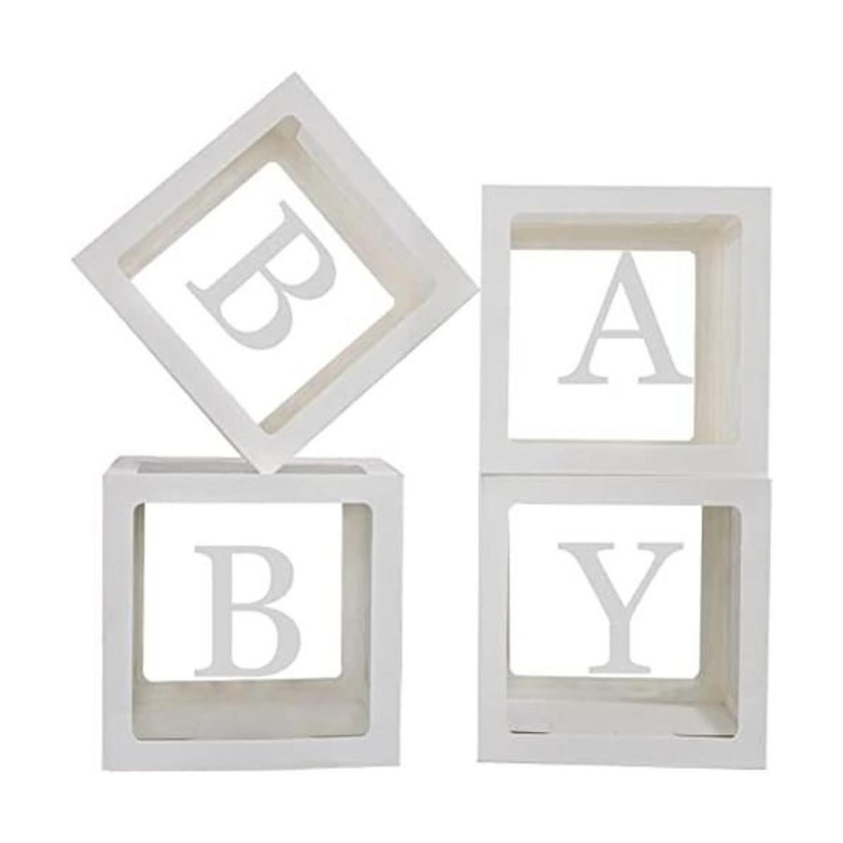 Cajas de bebé con letras para baby shower cajas de