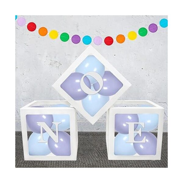 Cajas de globos de primer cumpleaños cajas de bebé con_4