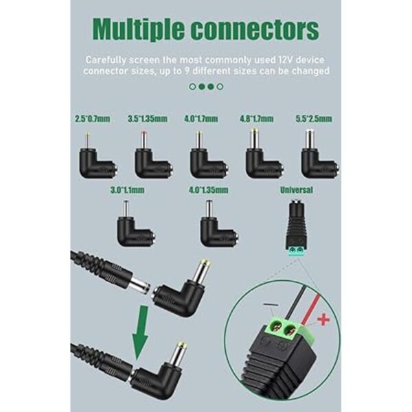 Cajjer 12 V cargador de coche DC cable de alimentación con_3