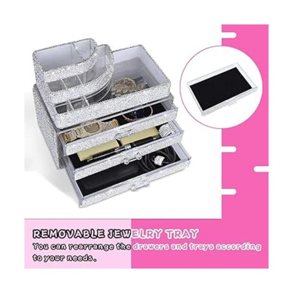 Cajón organizador de maquillaje cajas de exhibición de_6