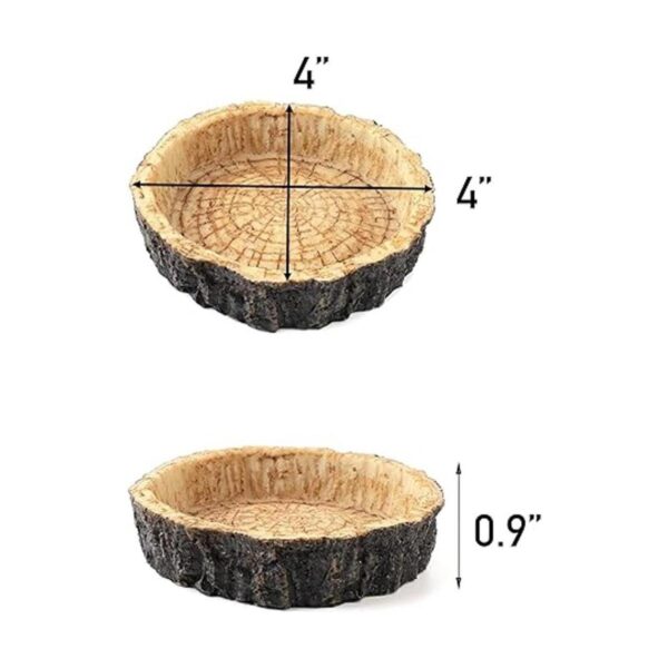 CalPalmy Paquete de 2 cuencos de comida para reptiles