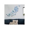 Calcomanía de pared 3D de mariposa azul turquesa esmeralda