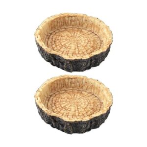CalPalmy Paquete de 2 cuencos de comida para reptiles
