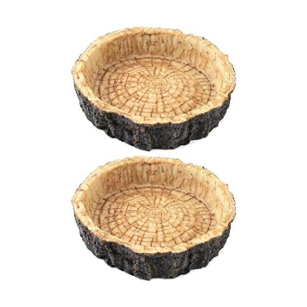 CalPalmy Paquete de 2 cuencos de comida para reptiles