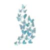 Calcomanía de pared 3D de mariposa azul turquesa esmeralda