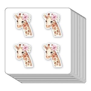 Calcomanías de animales del zoológico de safari de jirafa_1