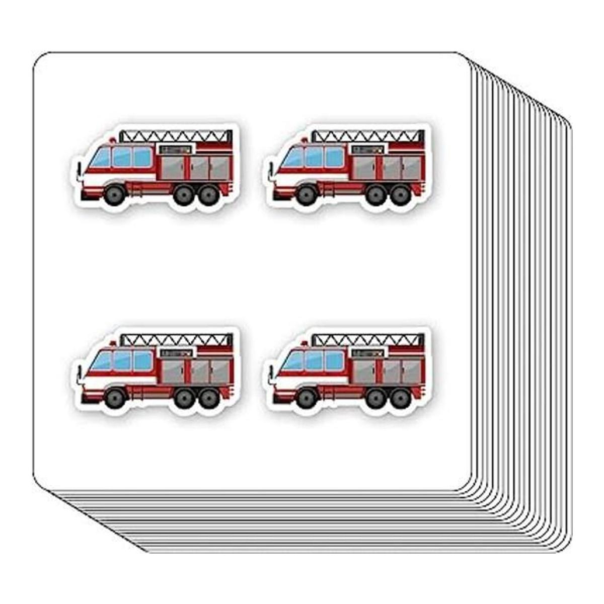 Calcomanías de camión de bomberos de 1 pulgada para
