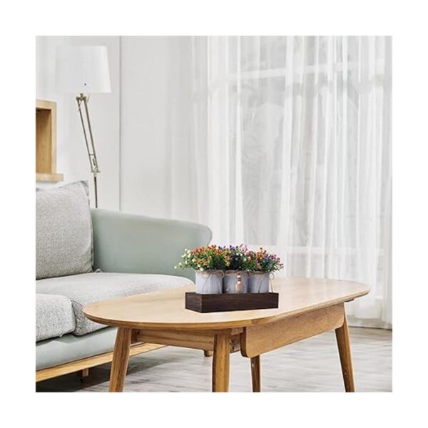 CALAVAK Bandeja decorativa de madera con 3 flores
