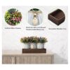 CALAVAK Bandeja decorativa de madera con 3 flores