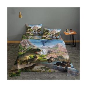 NiuOne Juego de sábanas de dinosaurios de 4 piezas tamaño_1