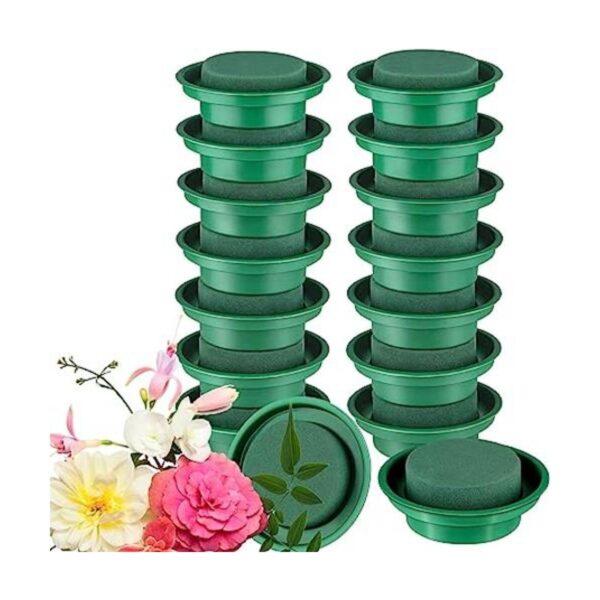 Hahood Paquete de 16 rondas de espuma floral en cuencos