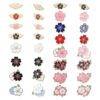 Fashewelry Juego de 16 broches esmaltados con flores de_1