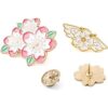 Fashewelry Juego de 16 broches esmaltados con flores de_2