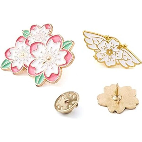 Fashewelry Juego de 16 broches esmaltados con flores de_2