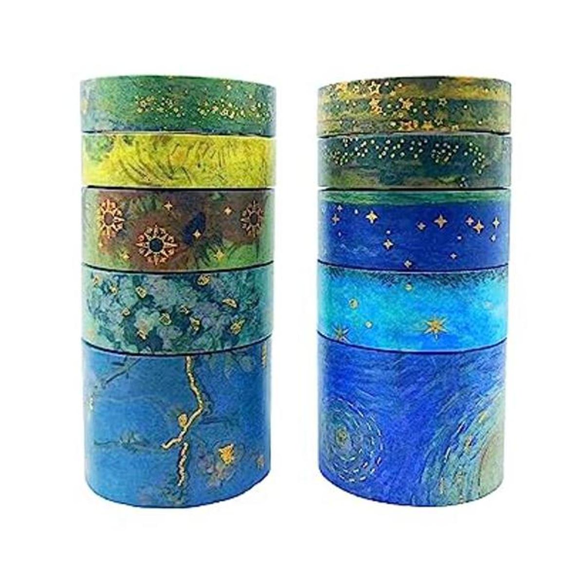 Cotrida Van Gogh Juego de 10 rollos de cinta Washi