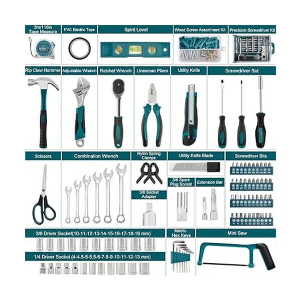 Sundpey Kit de herramientas para el hogar 257 piezas_3