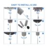 Plumero con poste de extensión para limpiar ventiladores