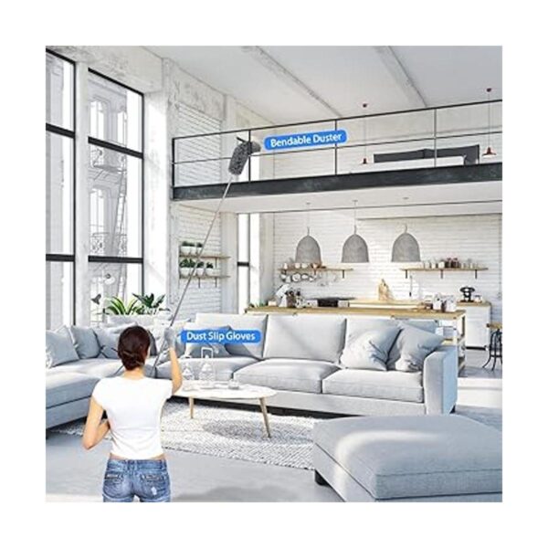 Plumero con poste de extensión para limpiar ventiladores