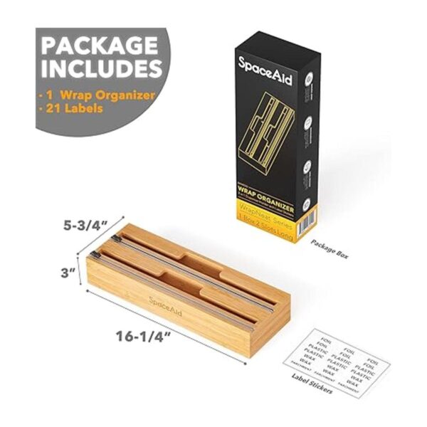 SpaceAid WrapNeat Dispensador de envoltura larga 2 en 1_3