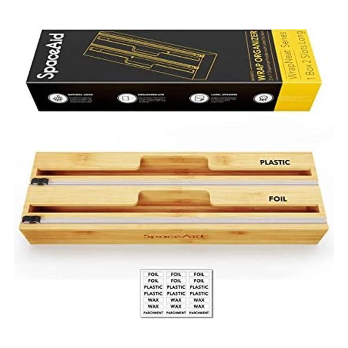 SpaceAid WrapNeat Dispensador de envoltura larga 2 en 1