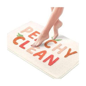 MUJOO Peachy Clean Alfombra de baño bonita alfombra de