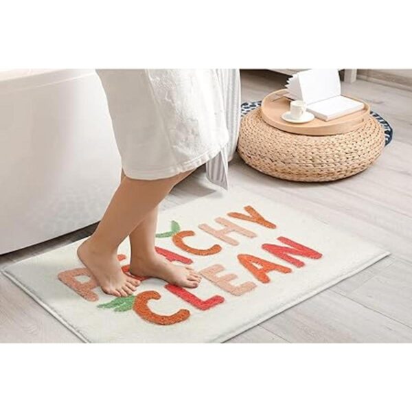 MUJOO Peachy Clean Alfombra de baño bonita alfombra de