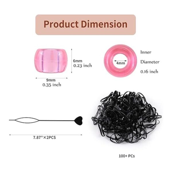 Cuentas de cabello de 18 colores de 0.354 in para trenzas_6