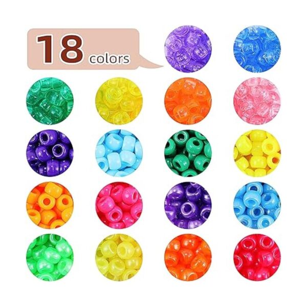 Cuentas de cabello de 18 colores de 0.354 in para trenzas_4