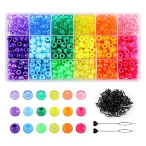 Cuentas de cabello de 18 colores de 0.354 in para trenzas_1