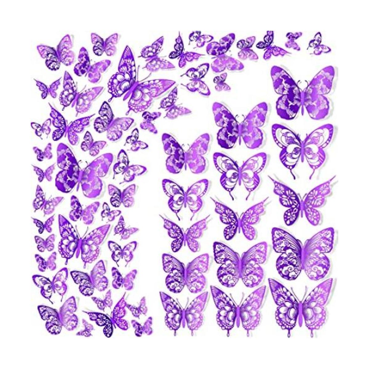 Calcomanías de pared con diseño vintage de mariposas