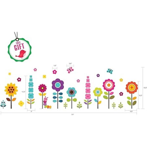 Calcomanías de pared de flores para niños calcomanías de_2