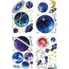 Calcomanías de pared de galaxia azul y morado calcomanías