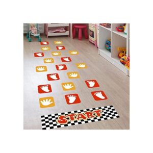 Calcomanías de pared de celosía de huellas y palmeras