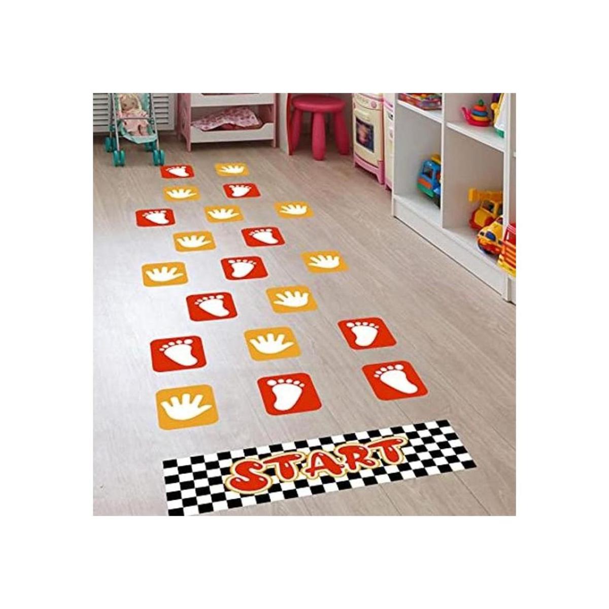 Calcomanías de pared de celosía de huellas y palmeras