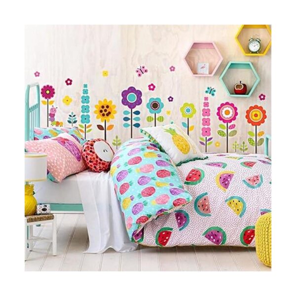 Calcomanías de pared de flores para niños calcomanías de_4