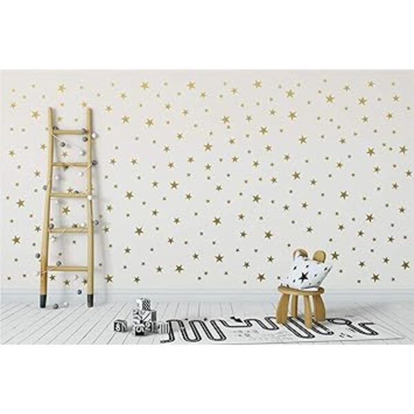 Calcomanías de pared de estrellas doradas extraíbles para_6