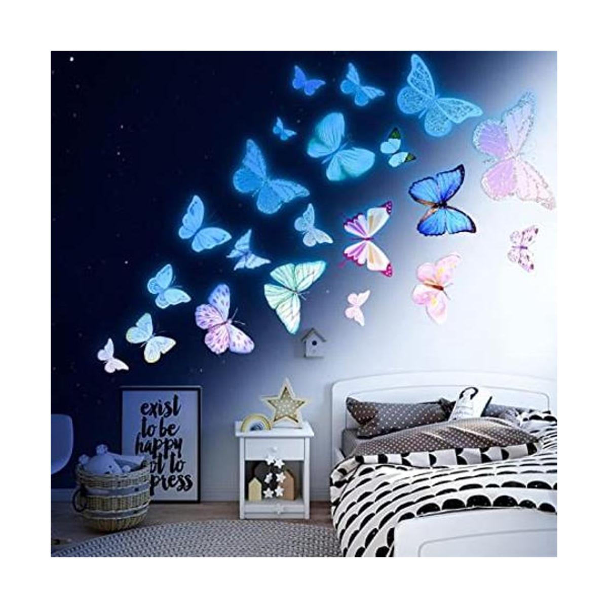 Calcomanías de pared de mariposa brillante 58 calcomanías