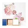 Calcomanías de pared de flores de peonías elegantes