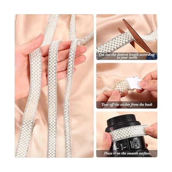 Calcomanías de perlas 3 rollos autoadhesivas de perlas