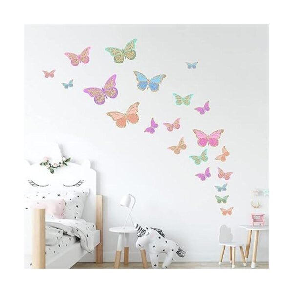 Calcomanías de pared de mariposa brillante 58 calcomanías