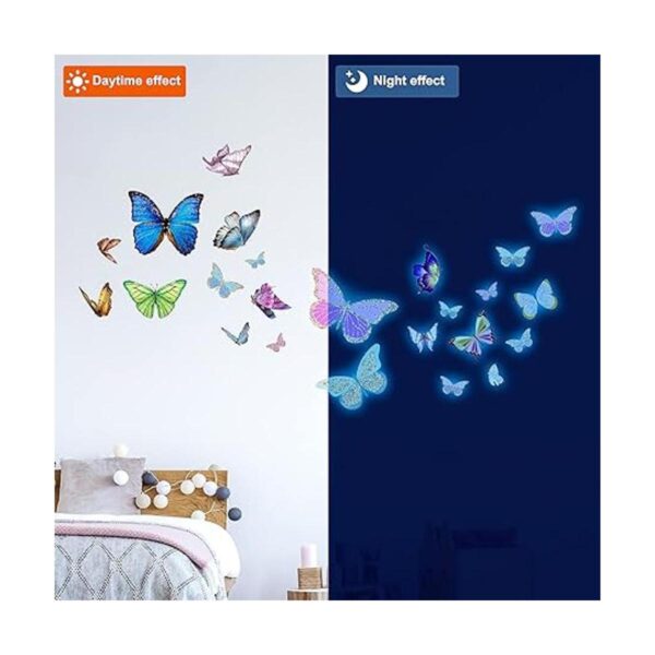 Calcomanías de pared de mariposa brillante 58 calcomanías