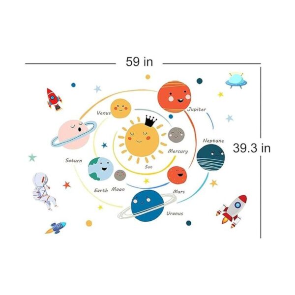 Calcomanías de pared de planeta para habitación de niños
