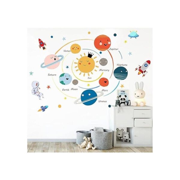 Calcomanías de pared de planeta para habitación de niños
