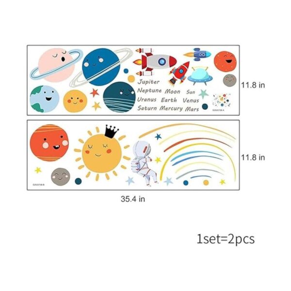 Calcomanías de pared de planeta para habitación de niños
