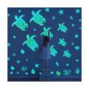 Calcomanías de pared de tortuga marina que brillan en la