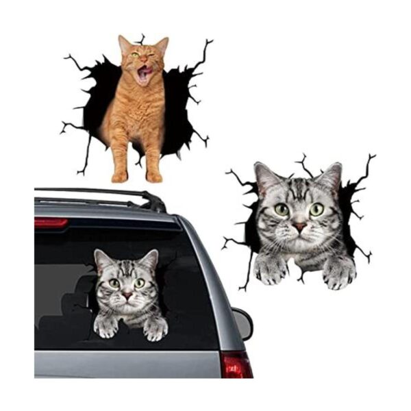 Calcomanías de vinilo para auto y gato calcomanías para
