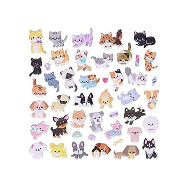 Calcomanías para gatos y perros 4 hojas diferentes para_1