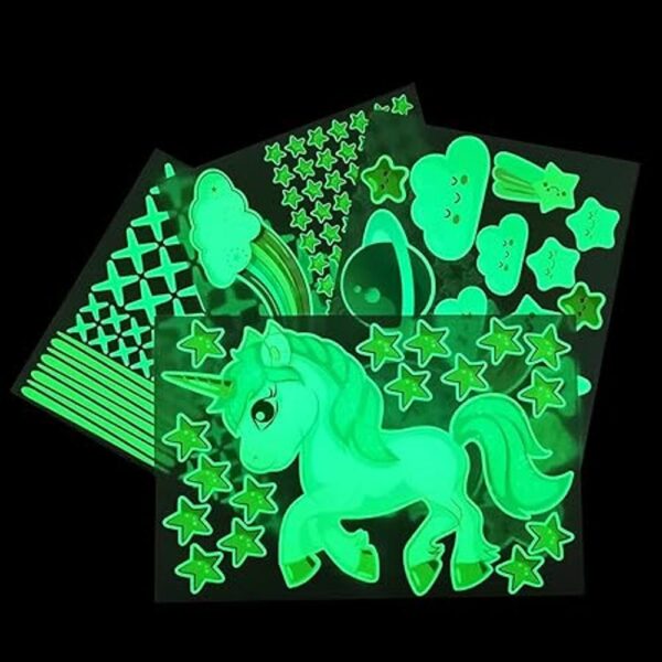 Calcomanías de unicornio que brillan en la oscuridad 206
